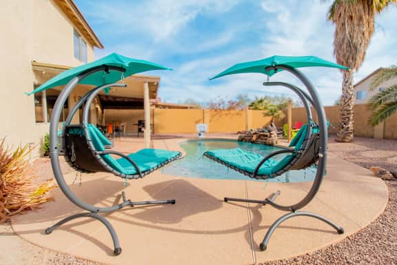 Heated Pool King Bed Firepit Work Station
